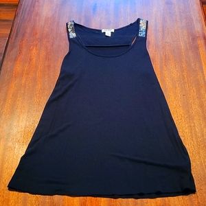 Womens black- silver sequins tank